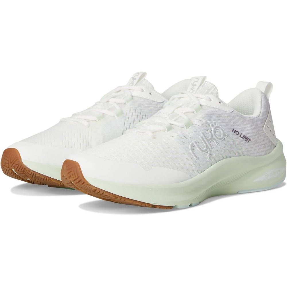 Ryka No Limit Womens Training Shoes White Mint Green RE-ZORB Sneakers 9.5M